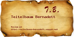 Teitelbaum Bernadett névjegykártya